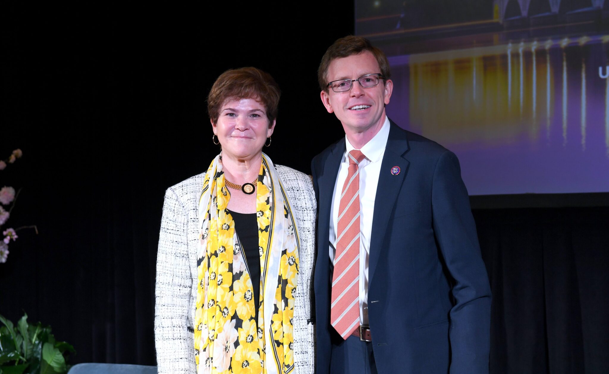 USDEC President and CEO Krysta Harden poses with Rep. Dusty Johnson (R-SD) after a session addressing Congress’ outlook on agricultural issues.