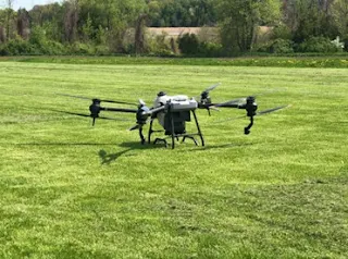 unmanned aerial vehicle on the ground