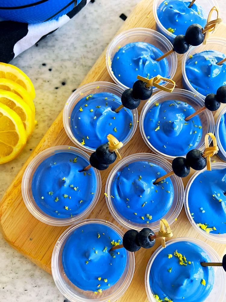 Blue Lemon Cheesecake Cups