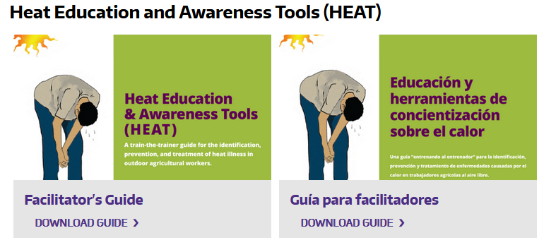 Heat illness training material from PNASH