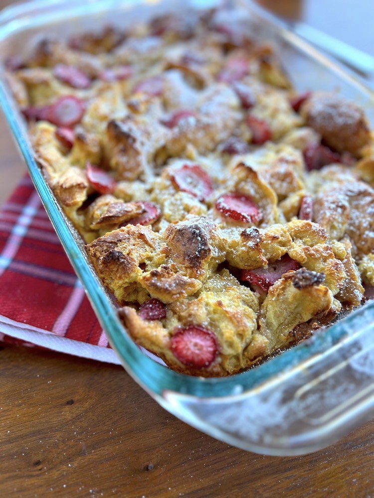 Make-Ahead Strawberry French Toast Casserole