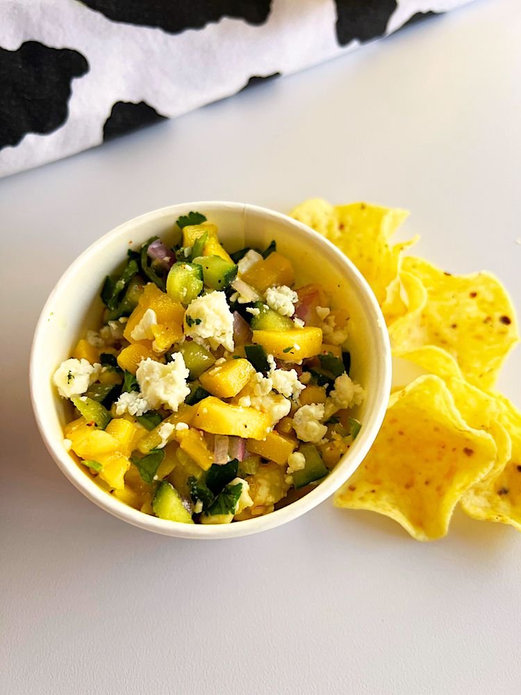 Mango Blue Cheese Salsa Dip